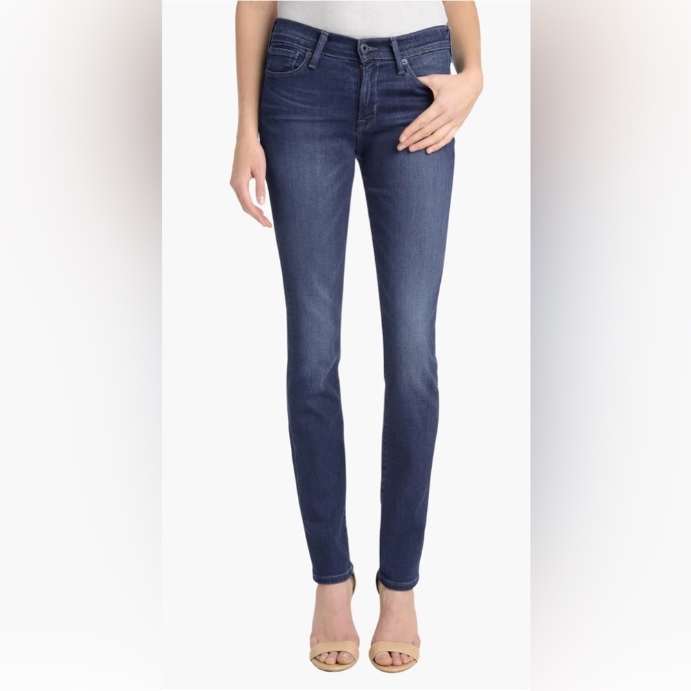 Lucky Brand Brooke Straight Jeans Size 29 Dark Wash Mid Rise Stretch Denim